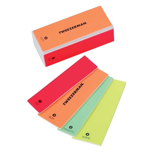 Tweezerman Neon 4-in- File, Smooth & Shine Block