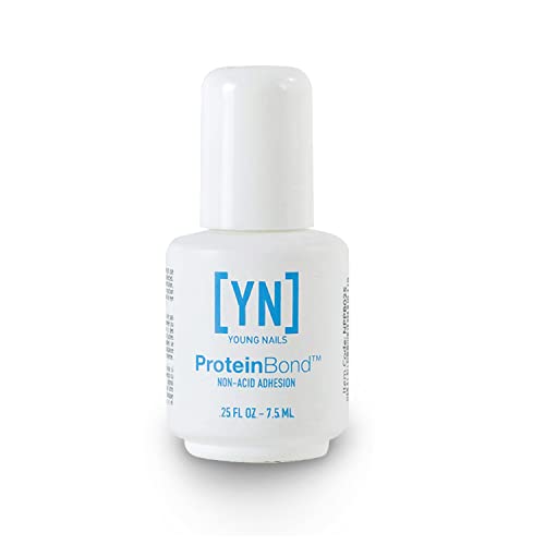 Young Nails Protein Bond - Non-Acidic Nail Primer, Enhanced Adhesion for Gel Polish & Acrylic, Nail Dehydrator, PH Bonder for Gel Nails, 0.25 oz