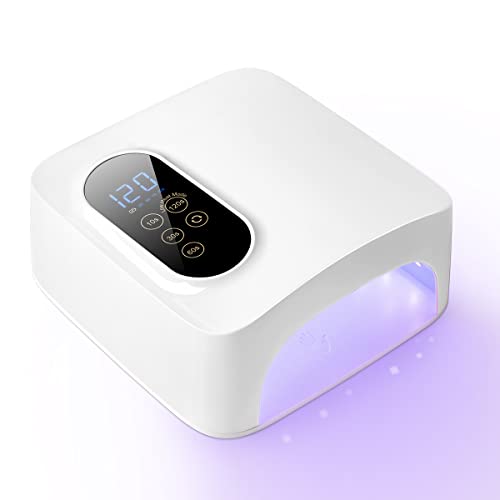 72W Cordless Led Nail Lamp, Rechargeable LED Nail Dryer, 15600mAH Wireless Fast Nail Polish Curling Lamp,Professional Gel Nail Lights Nail Art Manicure Tools for Home and Salon(Rechargeable)