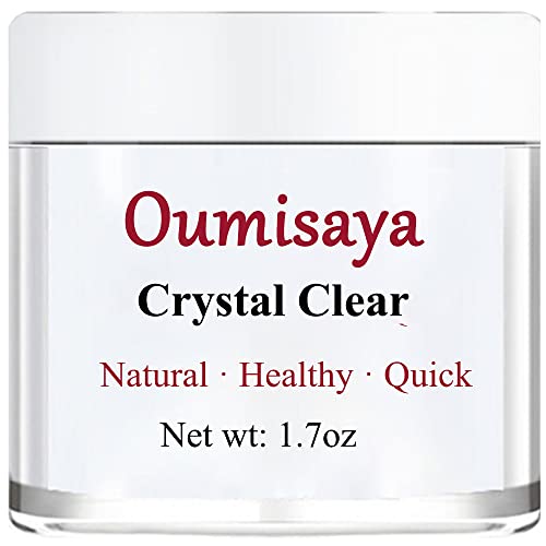 50ML Crystal Clear Dip Powder 1.7OZ (fl.oz) Transparent Colors Base Dipping Powder | No Need of UV/LED Lamp to Cure | Easy to Use