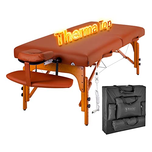 Master Massage 31' Santana Therma Top Portable Massage Table Package (Built in Heating Pads)- Esthetician Bed- Folding Massage Table with Heated Top