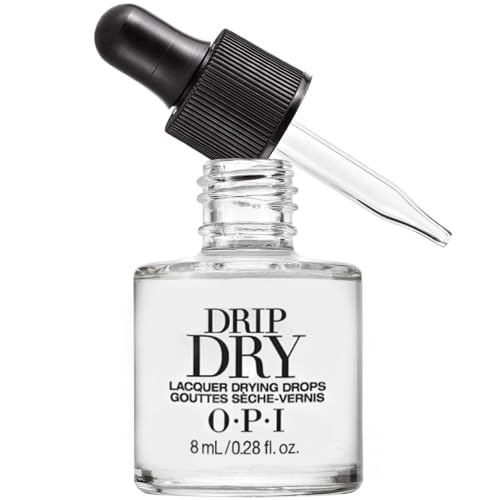 OPI Drip Dry, Nail Lacquer Drying Drops, Nail Polish Fast Drying Drops, 0.28 fl oz