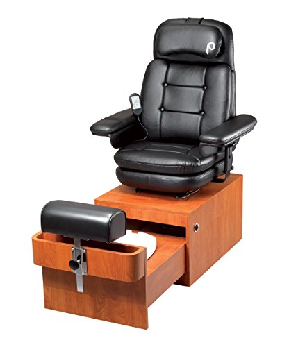 Pibbs PS89 Amalfi No Plumbing Pedicure Chair with Portable Footbath for Professional Spas, Features Swivel Chair Top, 6-Function Vibration Massage, PIB-PS-89