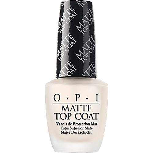 OPI Nail Polish Top Coat, Matte Finish, Seals in Color, Prevent Scratches or Chipping, Up to 7 Days of Wear, 0.5 fl oz