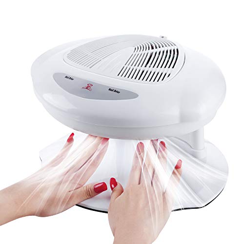 Makartt Air Nail Dryer for Both Hands and Feet 400W Air Nail Fan Blow Dryer for Regular Nail Polish Automatic Sensor Warm Cool Breeze Home and Salon Use No Harmful to Eyes/Hands/Feet,C-02