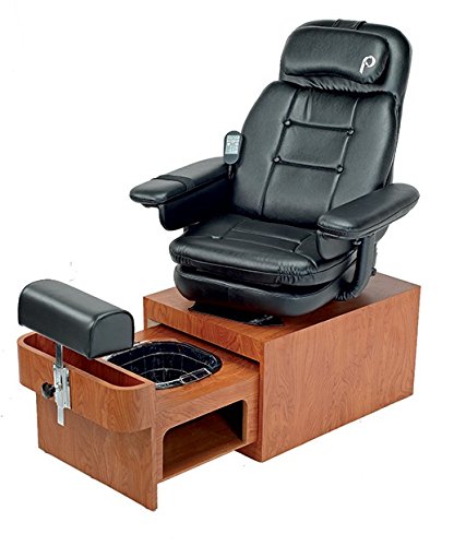 Pibbs Portable Made in The U.S.A PS93 Footsie Pedicure SPA, Black/Wood