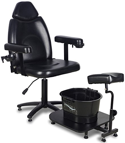 Icarus 'Zenith Black Pedicure Foot Spa Station Chair