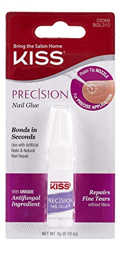 KISS Precision Nail Glue 0.10 oz - BGL310 (1 Pack) (Nail Glue)