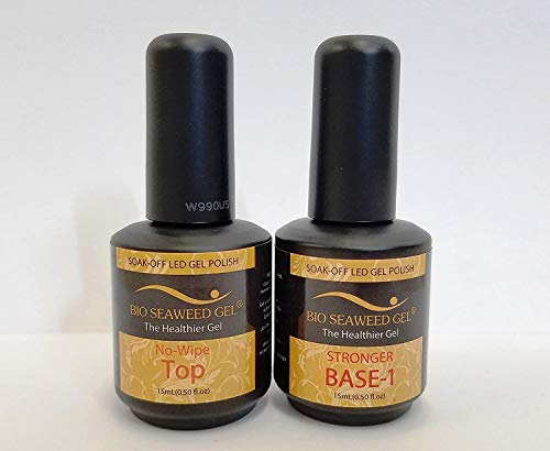 BIO SEAWEED GEL (Made in USA) - (No-wipe Topcoat and Stronger Base coat)