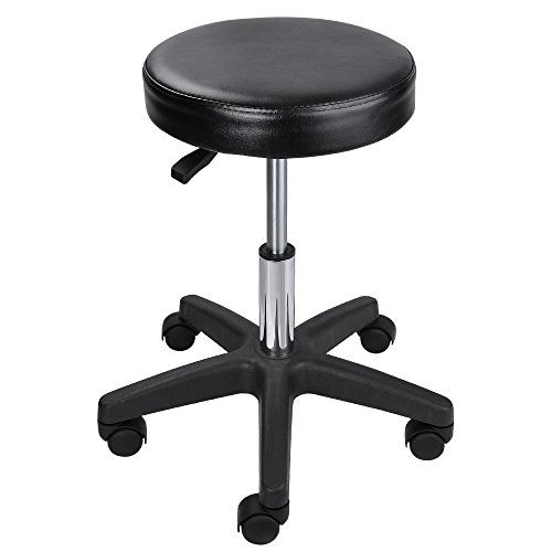 AW Adjustable Tattoo Salon Stool Hydraulic Rotatable Rolling Office Clinic Dentist Chair Facial Massage Spa Black