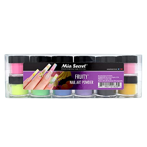 Mia Secret -Fruity Collection Nail Acrylic Powder set of 12