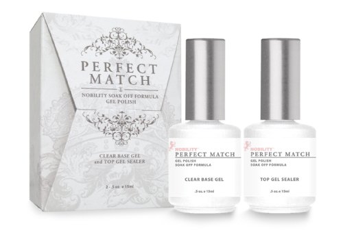 LeChat Perfect Match DUAL SET Soak Off Gel Polish Base Gel & Top Coat Set - PMTB01