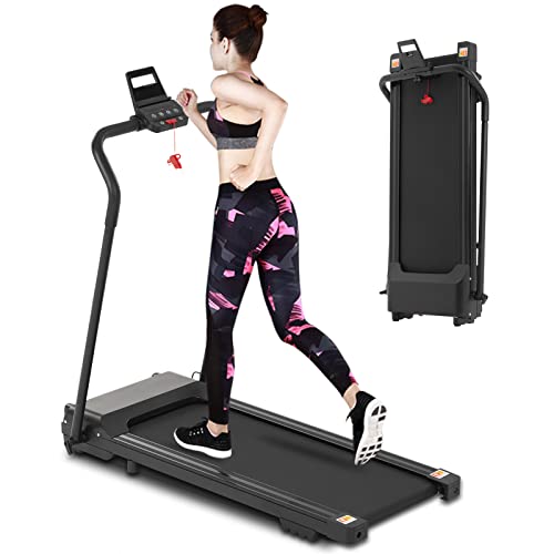 FYC Folding Treadmills for Home, Electric Slim Treadmill with LED Display, Installation-Free Compact Running Walking Jogging Machine for Home Office Saver Space(JK017)