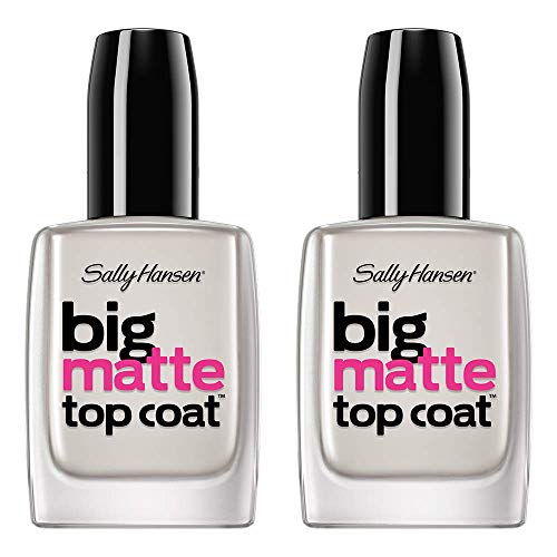 Sally Hansen Nail Treatment Big Matte Top Coat, 41055, 0.4 Fl Oz (Pack of 2)