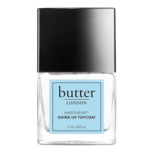 butter LONDON Hardwear Shine UV Top Coat, help prevent nail polish chipping 0.37 Fl Oz (Pack of 1)