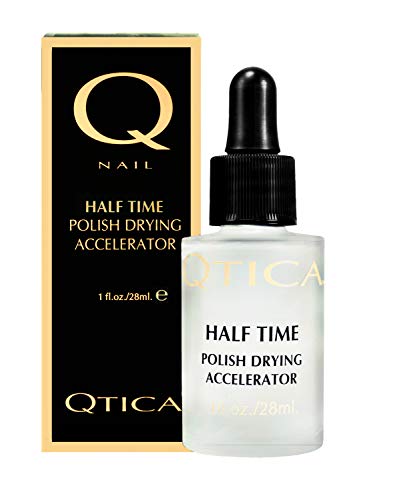 Qtica Half Time Polish Drying Accelerator – Fast-Dry Top Coat Nail Polish Dryer for Manicures & Pedicures – No Smudge, No Streak, No Dents – Quick-Dry Nail Solution for Long-Lasting Wear 1oz