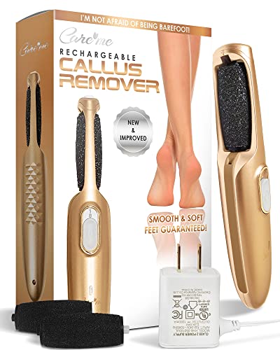 Powerful Electric Callus Remover Wand – Rechargeable Foot File, Grinder & Scrubber - Removes Dry, Dead, Hard Skin & Calluses – Best Pedicure Tool for Soft, Smooth Feet for Men & Women