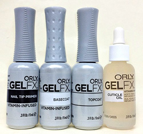 Orly Gel FX Essentials - Top Coat, Base Coat, Primer & Cuticle Oil - 9ml Each