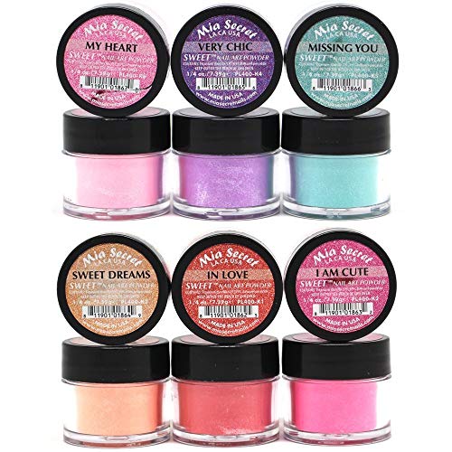 Mia Secret -Sweet Nail Acrylic Powder collection set of 6