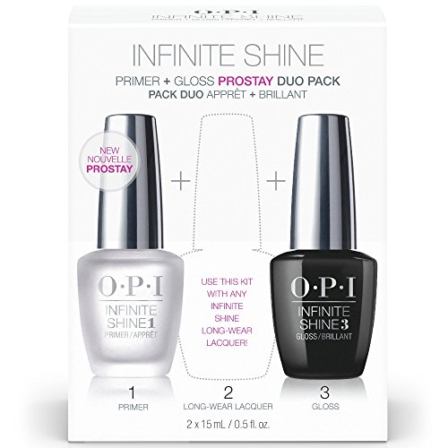 OPI Nail Polish Base Coat Primer & Gloss Top Coat, Infinite Shine Duo Pack, 0.5 Fl Oz each bottle